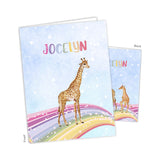 Giraffe Rainbow Personalized 2-Pocket Folder