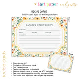 Yellow Flowers Personalized 2" 3 Ring Recipe Book Binder