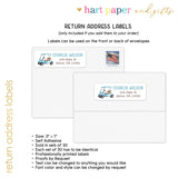 Golf Thank You Note Card Stationery • Fill in Blank, Lined or Blank Cards