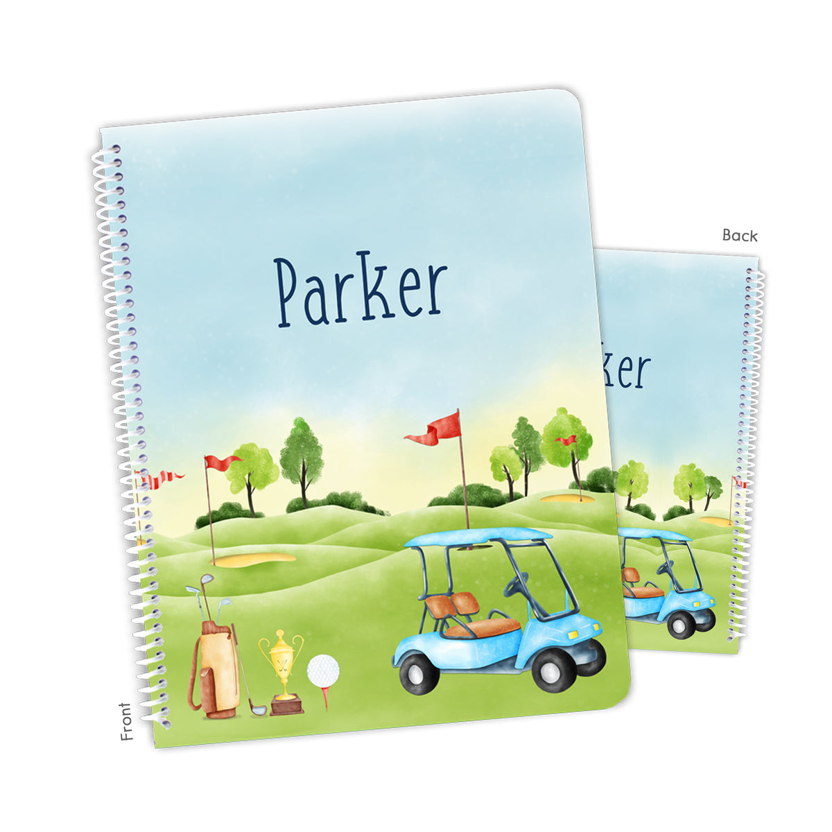 Golf Sports Personalized Custom Notebook or Sketchbook • School Office Supplies