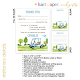 Golf Thank You Note Card Stationery • Fill in Blank, Lined or Blank Cards