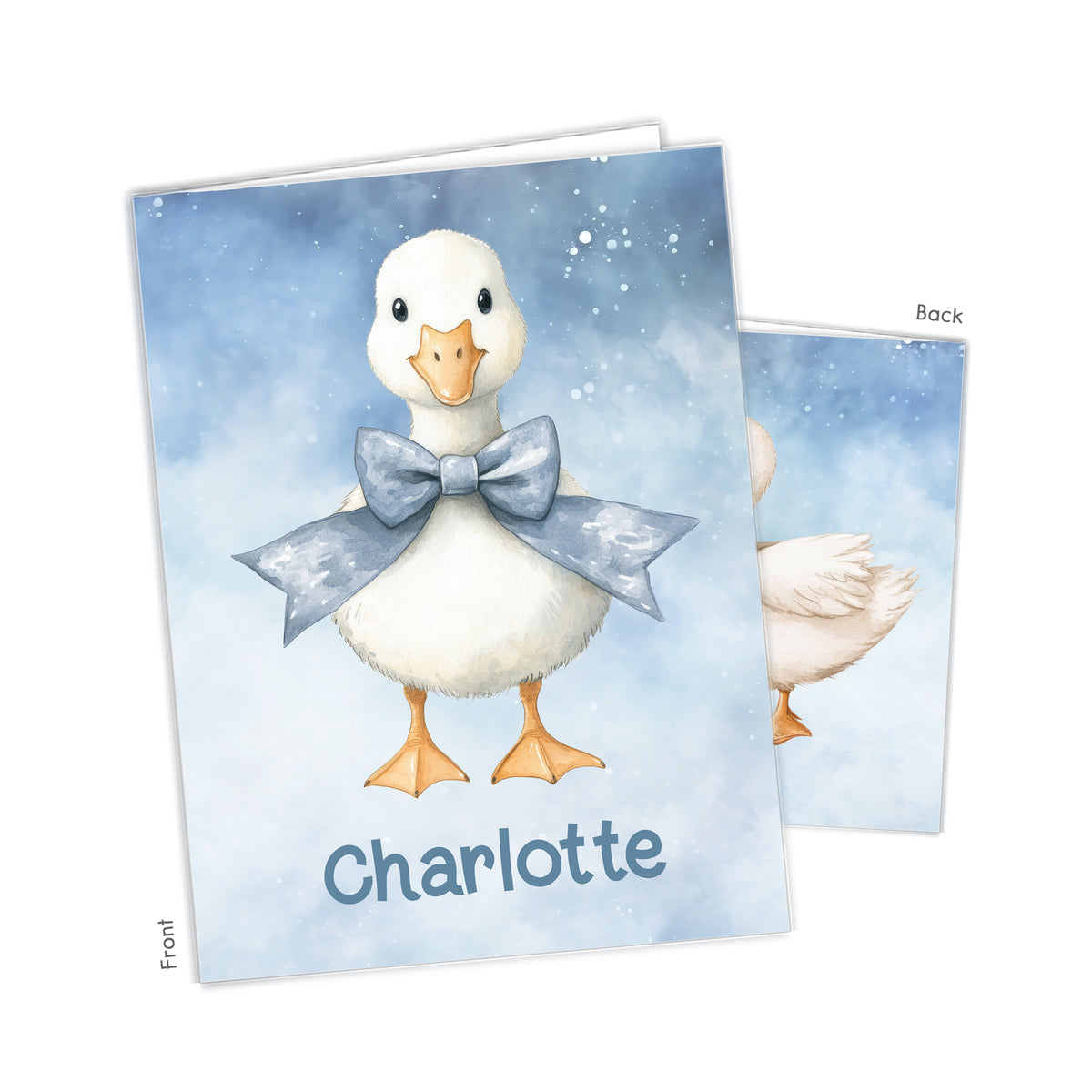 Silly Goose Geese Personalized Custom 2-Pocket Folder • School Office Supplies