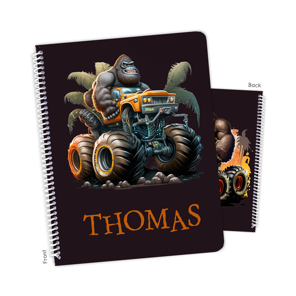 Gorilla Personalized Custom Notebook or Sketchbook • School Office Supplies