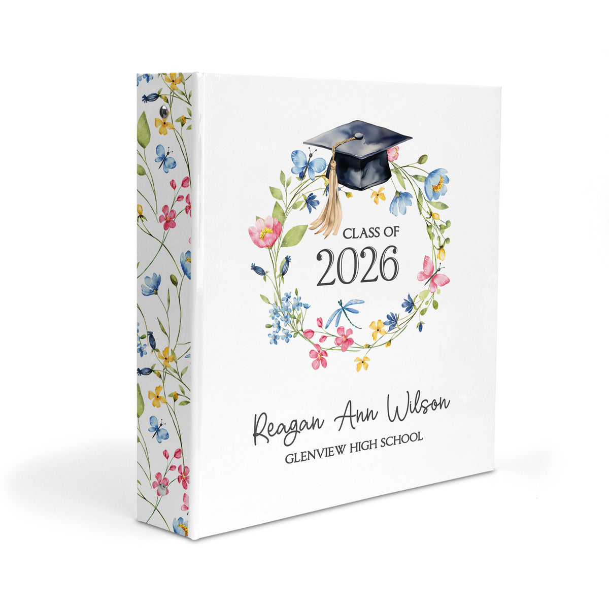 Wildflowers Wild Flowers Graduation Personalized Custom 2" 3 Ring Binder • School Office Supplies