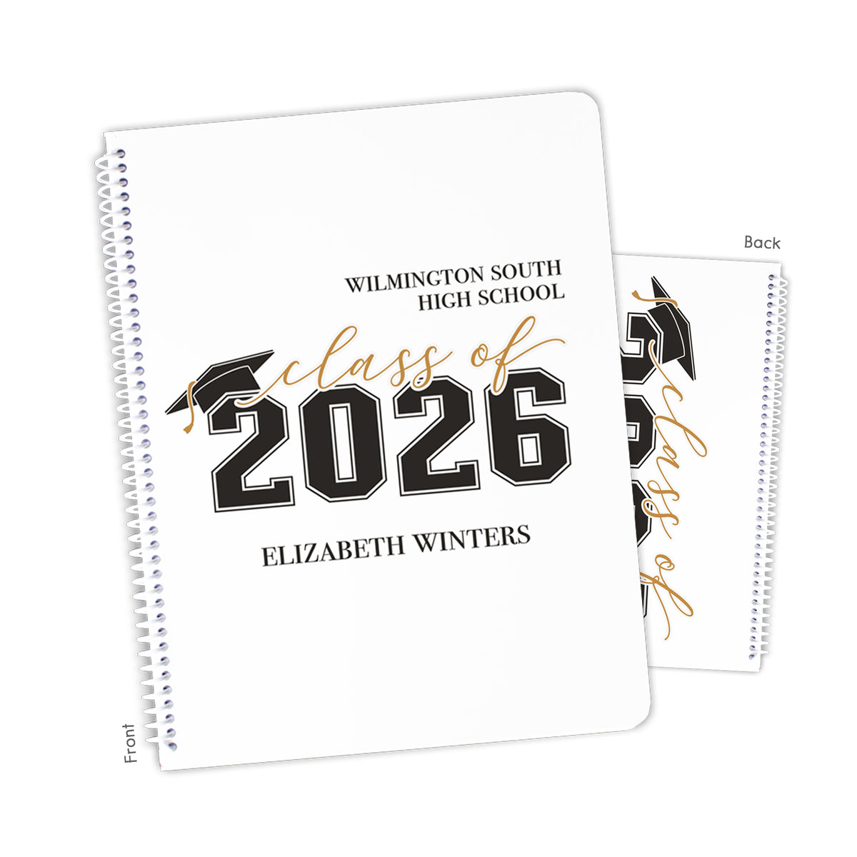 Graduation Personalized Custom Notebook or Sketchbook • School Office Supplies Guest Book Class Graduate Senior High School College Open House