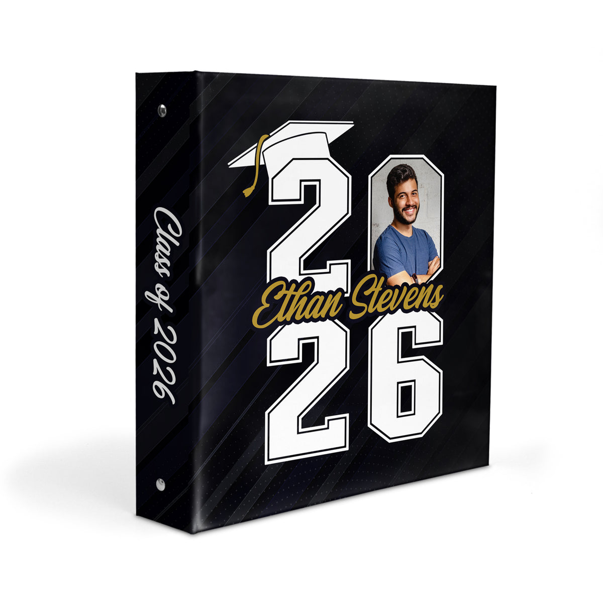 Graduation Photo Personalized Custom 2" 3 Ring Binder • School Office Supplies