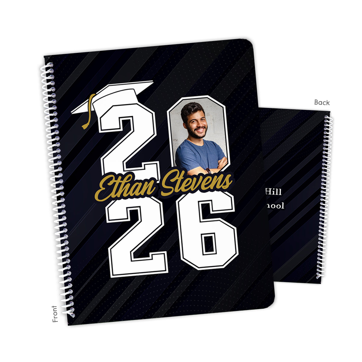 Photo Graduation Personalized Custom Notebook or Sketchbook • School Office Supplies Guest Book Class Graduate Senior High School College Open House