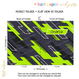 Green Abstract Personalized 2-Pocket Folder