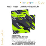 Green Abstract Personalized 2-Pocket Folder