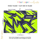 Green Abstract Personalized 2-Pocket Folder