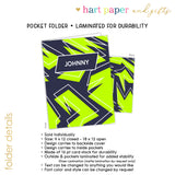 Green Abstract Personalized 2-Pocket Folder