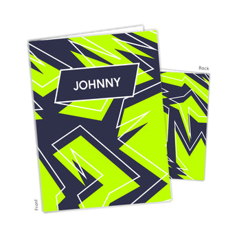 Green Abstract Personalized 2-Pocket Folder