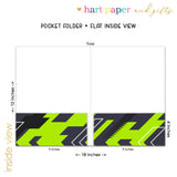 Green Abstract Personalized 2-Pocket Folder