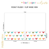 Rainbow Hearts b Personalized 2-Pocket Folder