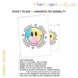 Rainbow Tie Dye Happy Personalized 2-Pocket Folder