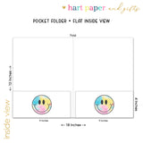 Rainbow Tie Dye Happy Personalized 2-Pocket Folder