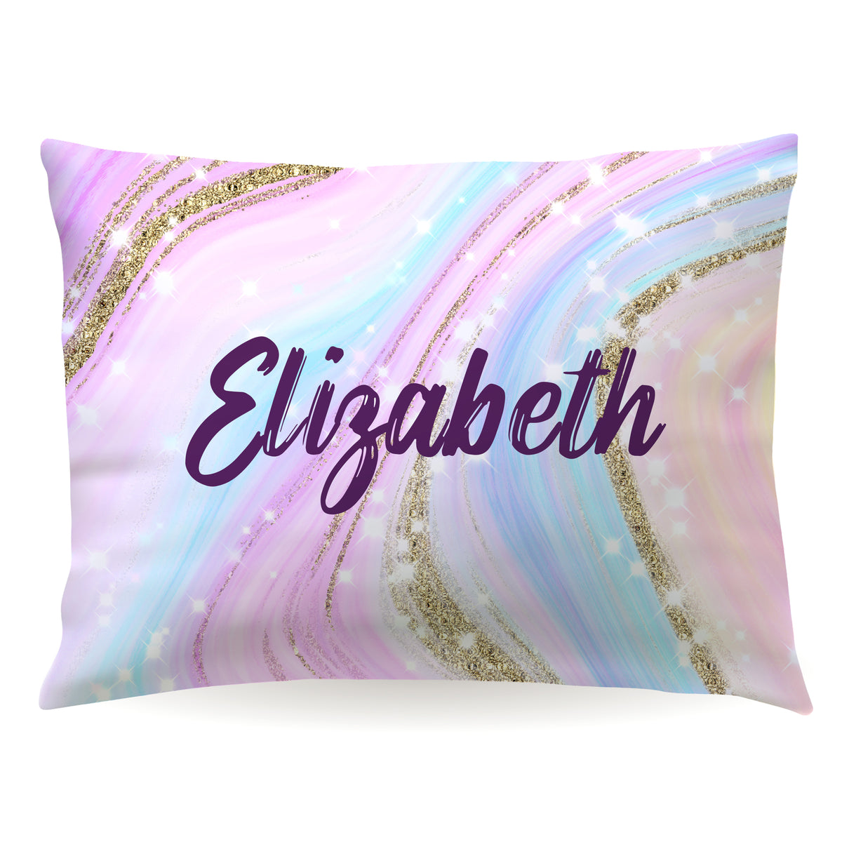 Marble Rainbow Personalized Custom Pillowcase • Standard or Toddler Size