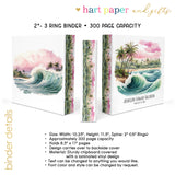 Beach Hawaii Personalized 2" 3 Ring Binder