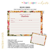 Hibiscus Flowers Personalized 2" 3 Ring Recipe Book Binder