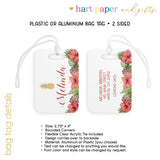 Pineapple Hawaii Hibiscus Flowers Luggage Bag Tag