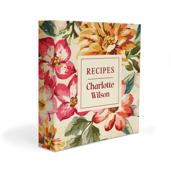 Hibiscus Flowers Personalized 2" 3 Ring Recipe Book Binder