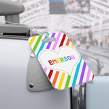 Rainbow Hearts & Stripes Luggage Bag Tag