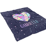 Rainbow Heart Minky Blanket Personalized Custom