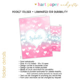 Sparkle Hearts Personalized 2-Pocket Folder