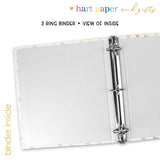 Rainbow Hearts Personalized 2" 3 Ring Binder