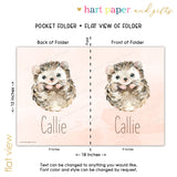 Hedgehog Personalized 2-Pocket Folder
