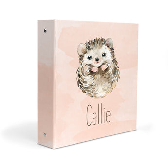 Hedgehog Personalized 2" 3 Ring Binder