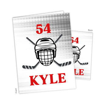 Ice Hockey Sports Personalized 2-Pocket Folder