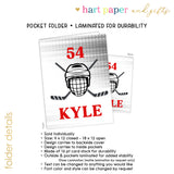 Ice Hockey Sports Personalized 2-Pocket Folder