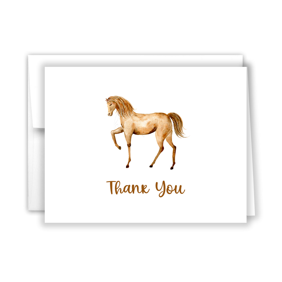 Horse Thank You Cards Note Card Personalized Custom Stationery • Flat or Folded