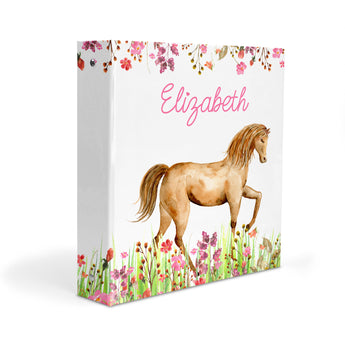 Horse Pony Personalized 2" 3 Ring Binder