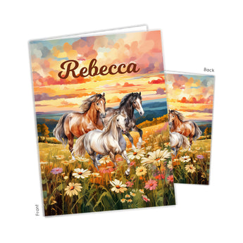 Horse Pony Personalized 2-Pocket Folder