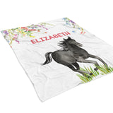 Horse Minky Blanket Personalized Custom