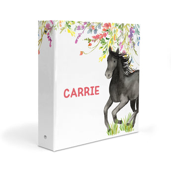 Horse Pony Personalized 2" 3 Ring Binder