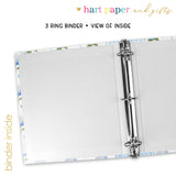 Blue Hydrangea Personalized 2" 3 Ring Binder