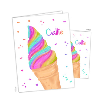 Ice Cream Personalized 2-Pocket Folder