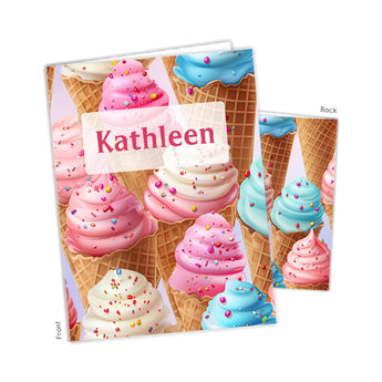 Ice Cream Personalized 2-Pocket Folder
