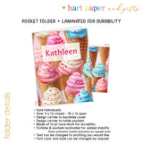 Ice Cream Personalized 2-Pocket Folder