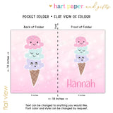 Ice Cream Personalized 2-Pocket Folder
