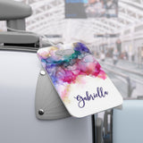 Rainbow Alcohol Ink Marble Luggage Bag Tag