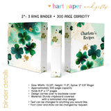 Irish Personalized 2" 3 Ring Recipe Book Binder