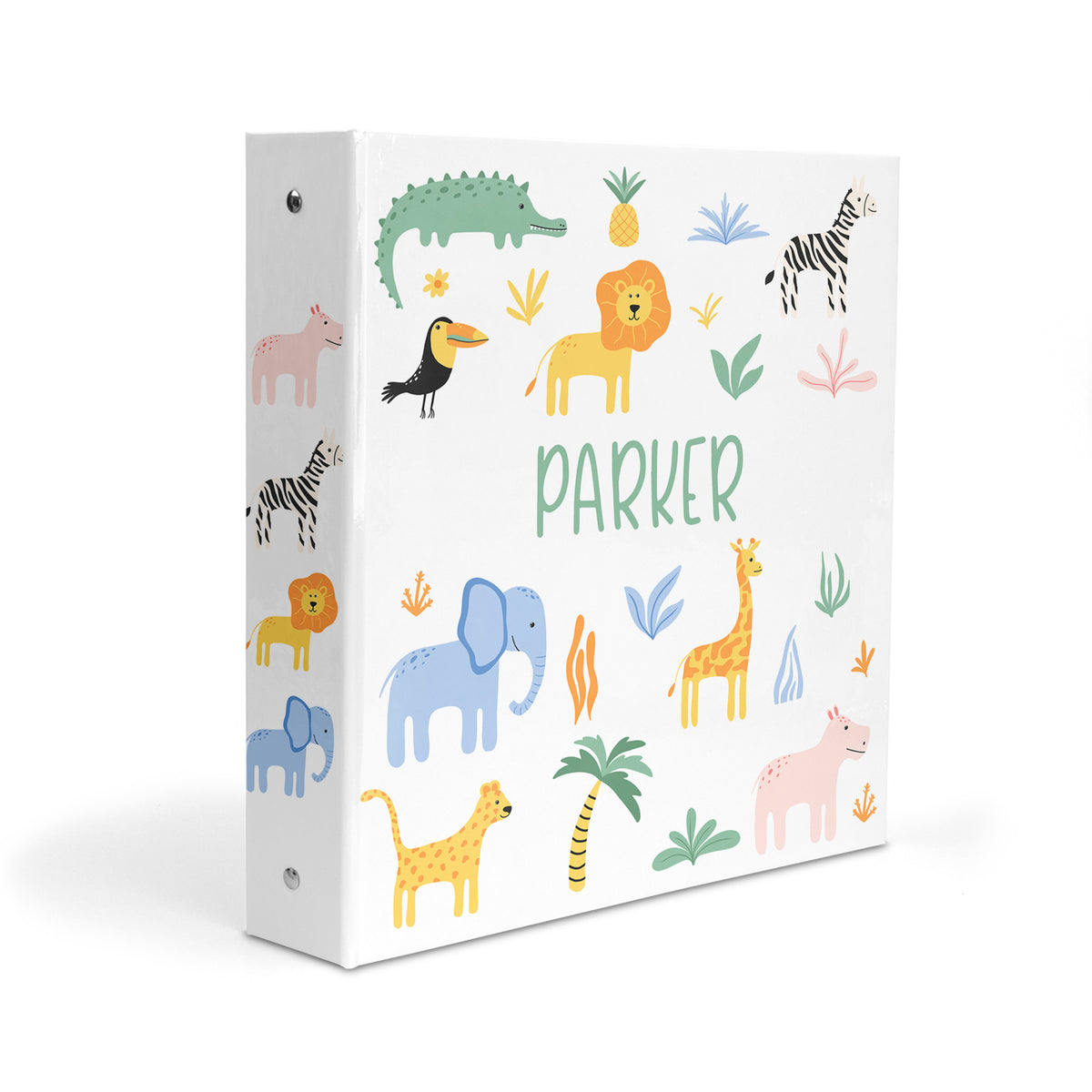 Jungle Safari Personalized Custom 2" 3 Ring Binder • School Office Supplies