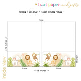 Safari Jungle Animals Personalized 2-Pocket Folder
