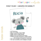 Koala Bear Personalized 2-Pocket Folder