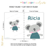 Koala Bear Personalized 2-Pocket Folder