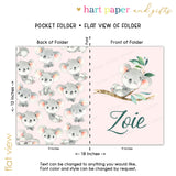 Koala Bear Personalized 2-Pocket Folder